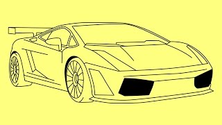 How to draw Lamborghini Gallardo step by step - Как нарисовать Ламборджини Галлардо