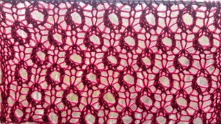 Шикарный ажурный узор Птичий глаз / Вязание спицами / Bird's eye pattern knitting