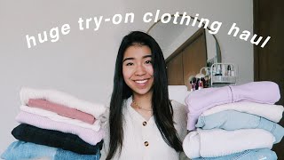 HUGE TRY-ON CLOTHING HAUL :) Brandy Melville, PacSun, Nike, Thrift + more!!