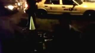 Drunk Girl Leaving the Club and Falls Down