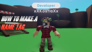 How to make a Name Tag | Roblox Studio