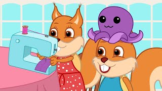 Famille d'Écureuil - Bonnet Poulpe Animé 2021 en Français