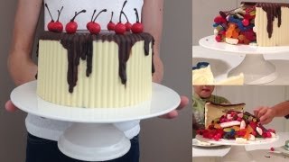 CHOCOLATE PINATA Birthday Cake HOW TO COOK THAT gluten free egg free Ann Reardon