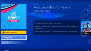 how to download  brazillian portuguese commentary in fifa 19
