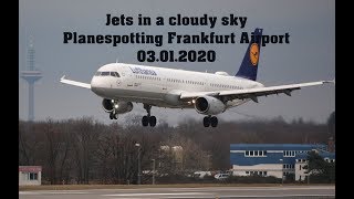 Jets in a cloudy sky - Planespotting Frankfurt Airport - 03.01.2020