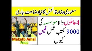 Saudi Labor Ministry | Small Mosasa 4 Worker Maktab Amal | iqama Fees | Every Thing Easy
