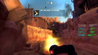 GeForce GT 1030 -- Intel Core i5-8400 -- Team Fortress 2 FPS Test