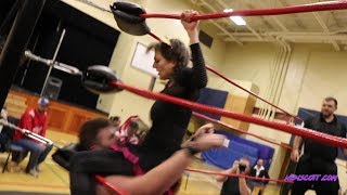 Big T vs Julie Bean Clip - Intergender Headscissors & Bronco Buster - FREE INTERGENDER WRESTLING