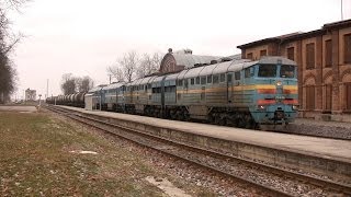 Тепловозы 2ТЭ116-1034+1259 в ст. Тапа / 2TE116-1034+1259 at Tapa station