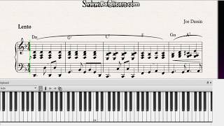 J.Dassin "Salut".How to play.piano tutorial with lirics Дассен "Салют"как играть. Ноты. Слова.