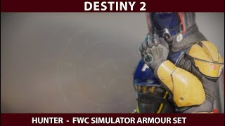Destiny 2 - Hunter Future War Cult Armour set. FWC Simulator Armour Set.