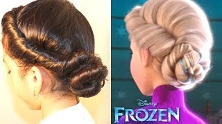 Peinado de Elsa en FROZEN| Frozen Elsa's Coronation Hairstyle