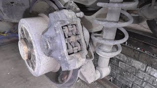 Замена задних тормозных колодок Opel Vectra