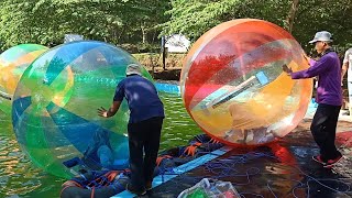 Bermain Waterball di BDI Kediri bersama mamah | Taman bermain anak