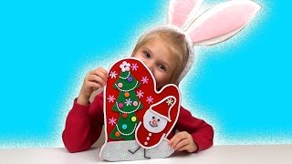 Рукавичка Деда Мороза - Делаем своими руками - DIY - Mitten Santa Claus how to make