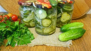 Салат из огурцов на зиму.Ароматный и хрустящий!