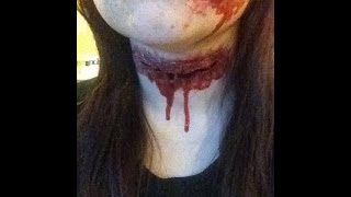 Slit Throat Halloween Make Up Tutorial