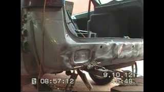 Рихтовка ВАЗ 111 самодельным споттером. Кузовной ремонт. BODY REPAIR