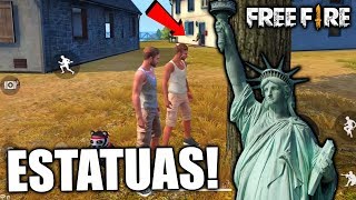 ¡NOS HACEMOS PASAR por ESTATUAS en FREE FIRE y LA GENTE REACCIONÓ ASÍ! *épico*