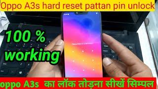 oppo a3s pattan unlock.cph 1803. Oppo a3s hard reset password remove. How to hard reset oppo a3s.