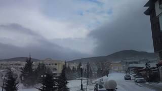 Свети Влас, Болгария, 31.12.2016, снег, ускоренная съемка