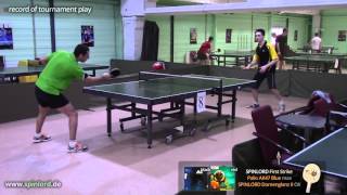PALIO AK47 Blue FH topspin on SPINLORD First Strike