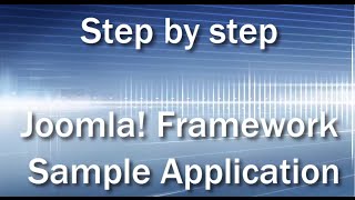Step by Step: Joomla Framework Sample App Installation