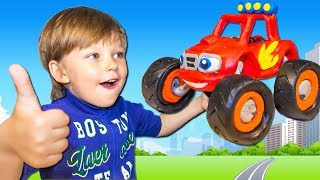 Лепим ВСПЫШ и ЧУДО МАШИНКИ из пластилина Каляка Маляка Blaze. Видео для детей