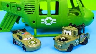 Disney Pixar Cars Army Lightning McQueen & Mater have their first mission save Gil Just4fun290