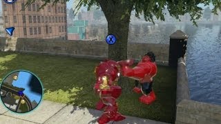 LEGO Marvel Super Heroes - Unlocking Ironman (Hulkbuster) + Free Roam (Character Token Location)