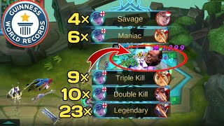 4 SAVAGES | WORLD RECORD | MOBILE LEGENDS