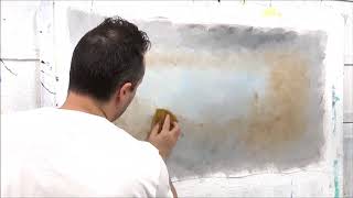 La pintura abstracta /  Fácil / pintando con esponja / Ca-01