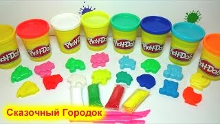 Пластилин Плей До.  Обзор и распаковка набора для лепки в виде животных.