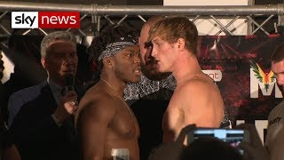 KSI and Logan Paul trade words before fight
