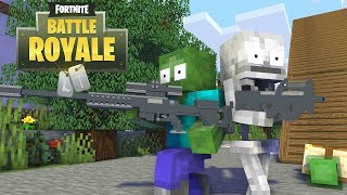 Monster School : Fortnite BATTLE ROYALE CHALLENGE - Minecraft Animation