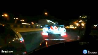 Audi Sport Team Joest # 2 R18 E-Tron 2 laps Lemans 2012 Night Time.