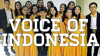 ARKARNA  & VOICE OF INDONESIA Teens Choir - Kebyar Kebyar on RCTI Mega Konser Dunia