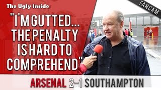 "I'm pretty gutted, the penalty is hard to comprehend" | Arsenal 2-1 Southampton | FANCAM