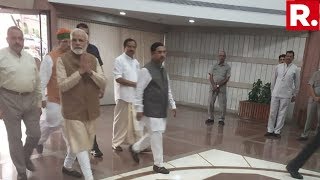 PM Modi Arrives For BJP Parliamentary Party Meeting At The Parliament
