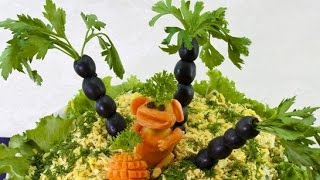 Салат Макака. Новогодние рецепты на 2016 год. Вкусный новогодний салат.