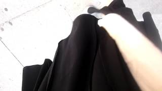 Black dress in wind