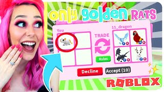*NEW* ONLY TRADING GOLDEN RATS (LEGENDARY) FOR 24 HOURS IN ADOPT ME ROBLOX!