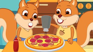 Famille d'Écureuil - Préparer Une Pizza Miracle Dessin Animé 2020 en Français
