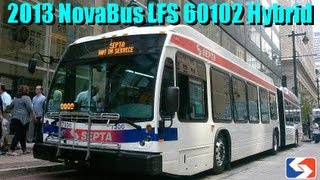 SEPTA's New "Accordion" Buses: 2013 NovaBus LFS 60102 Hybrid!
