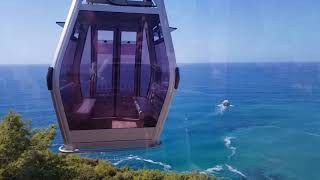 Alanya  - Seilbahn (türk.TELEFERIK) vom Kleopatrastrand zum Burgberg und zurück - 2017