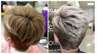 Осветление коротких волос: окрашивание блонд // Bleaching short hair