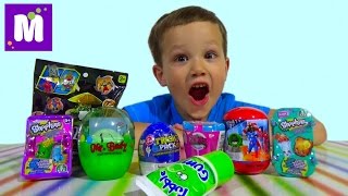 Шопкинс Мстители Трешпэк Ниндзя сюрпризы с игрушками распаковка