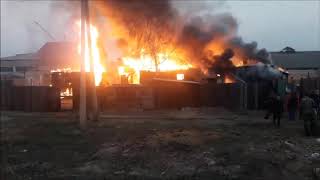 На пожаре в Улан-Удэ пострадала женщина