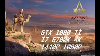 Assassin's Creed Origins Gtx 1080 Ti Aorus Xtreme i7 6700k 4K, 1440p, 1080p, Max Settings Frame Test
