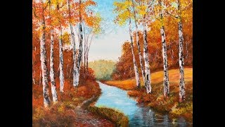 Осень акрилом. Autumn in acrylic.